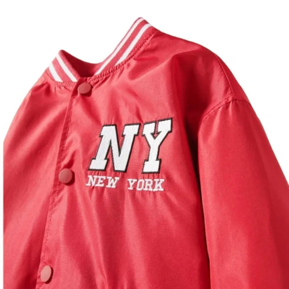 ZARA Kids | Red | NYLON VARSITY JACKET - Picture 3 of 6